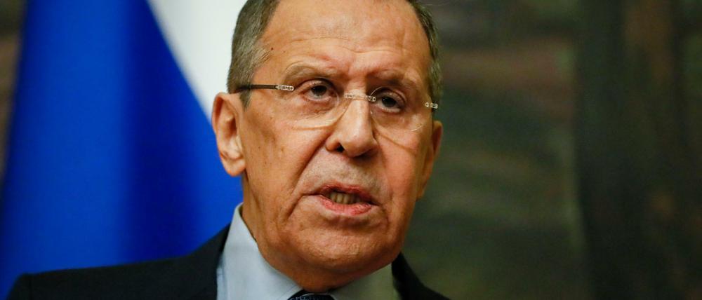 Russlands Außenminister Sergej Lawrow gab die Sanktionen gegen die USA am Freitagabend bekannt.