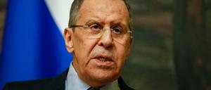 Russlands Außenminister Sergej Lawrow gab die Sanktionen gegen die USA am Freitagabend bekannt.