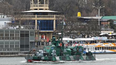 Russland und die USA verlegen Kriegsschiffe ins Schwarze Mee. Hier ein russisches Kanonenboot der Kaspischen Flotte. 