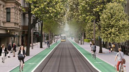 Die Tram zum Hermannplatz soll künftig durch eine für Autos gesperrte Falckensteinstraße in Kreuzberg führen.