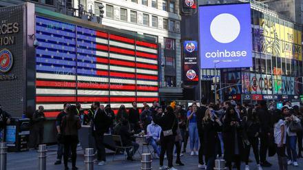 Coinbase ist seit Mittwoch an der Nasdaq in New York gelistet.