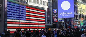 Coinbase ist seit Mittwoch an der Nasdaq in New York gelistet.