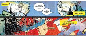 Überlebenskampf: Eine Seite aus „Cyberpunk 2077 – Trauma Team“.