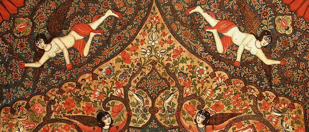 Prachtvoll. Details des Deckengemäldes von 1846.