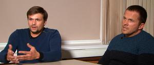 Ruslan Boschirow (links) und Alexander Petrow wurden im staatlichen russischen Kanal RT als Touristen vorgestellt.