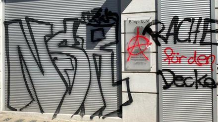 Die Fassade des Bürgerbüros von Daniela Kluckert am Mittwoch.