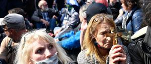 Demonstration in Berlin gegen die Anti-Corona-Maßnahmen der Bundesregierung.