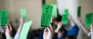 Abstimmen, bitte! Grüne und Linke halten ihre Parteitage mit Präsenz ab, die SPD digital.