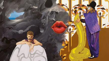 Man hängt so herum. Das Bild „Glamour“ (180 x 260 cm) von Ashley Hans Scheirl. Die Wiener Künstler:in stellt aktuell in der Berliner Galerie Crone aus.