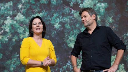 Annalena Baerbock, Kanzlerkandidatin der Grünen und der Bundesvorsitzende Robert Habeck