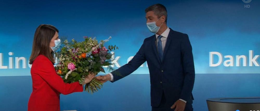 Ingo Zamperoni verabschiedet Kollegin Linda Zervakis.