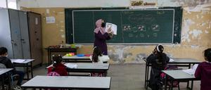 Unterricht an einer Schule in Gaza.
