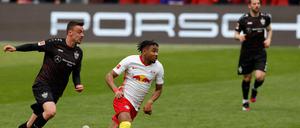 Christopher Nkunku siegte mit Leipzig 2:0 gegen Stuttgart.