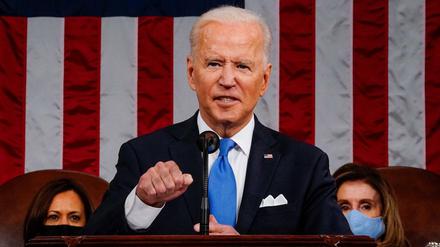 US-Präsident Joe Biden während seiner Rede.