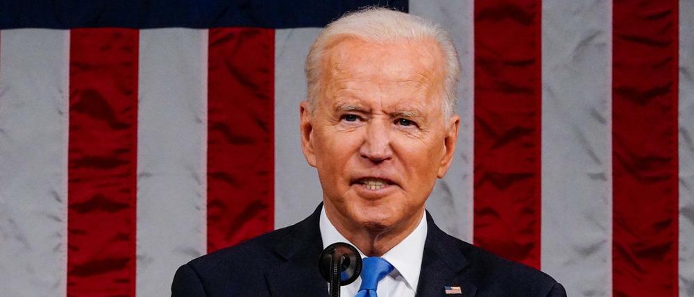 US-Präsident Joe Biden während seiner Rede.
