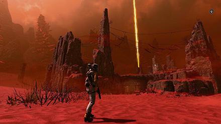 Die Aliens warten schon. In dem Game „Returnal“ muss der Spieler auf alles gefasst sein.
