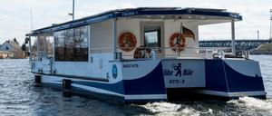 Von Treptow zum Wilhelmsstrand. Das ist die Linie der Spreefähre F11, 2018.
