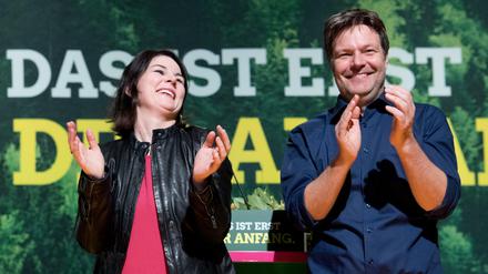 Die Parteivorsitzenden der Grünen Robert Habeck und Annalena Baerbock.