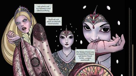 Zwischen Horror und Fantasy: Eine Seite aus „Snow, Glass, Apples“.