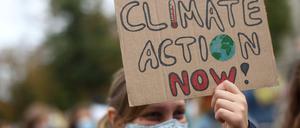 Teilnehmerin einer Demonstration für mehr Klimaschutz (Archivbild) 