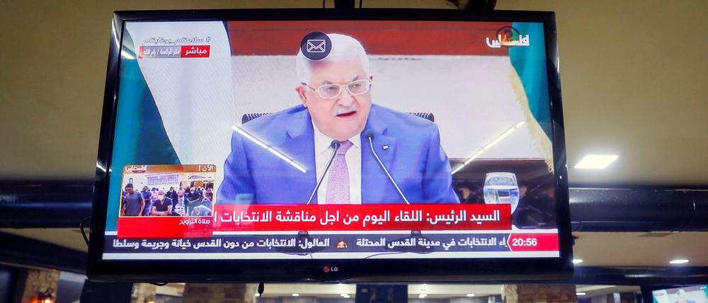Absage mit Ansage: Mahmud Abbas verkündet, dass die Wahlen verschoben werden.