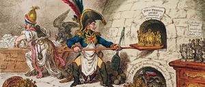 Der große Korse als Bäckermeister Europas – eine Karikatur aus Ute Planerts Buch „Napoleons Welt“.