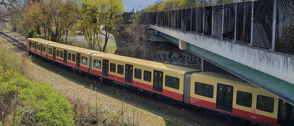 Ein neuer Zug der neuesten S-Bahn-Baureihe 483/484 in Berlin (April 2021).