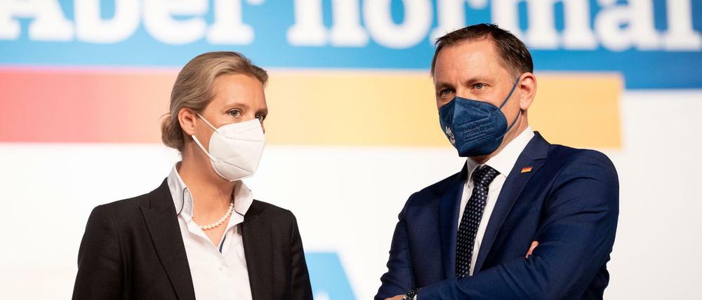 Alice Weidel und ihr Verbündeter Tino Chrupalla.