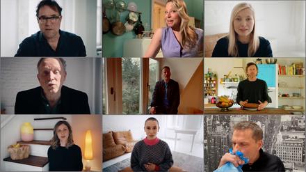 Ausschnitte aus Videos der Aktion #Allesdichtmachen.