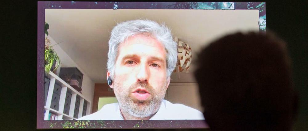 Der Tübinger Oberbürgermeisters Boris Palmer spricht beim Online-Parteitag der Grünen in Baden-Württemberg.