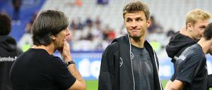 Müller und Löw im Herbst 2018. Seitdem wurde der Münchner nicht mehr für die Nationalmannschaft nominiert.