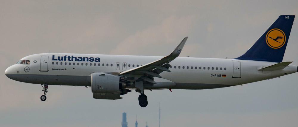 Eine Passagiermaschine der Lufthansa.