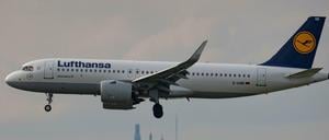 Eine Passagiermaschine der Lufthansa.