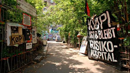 Das besetzte und mittlerweile legalisierte Haus „Köpi“ in der Köpenicker Straße 137 in Berlin-Mitte.