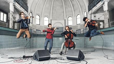 Lässig. Das Vision String Quartet spielt sein Master-Konzert. 