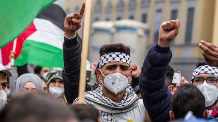 Eine Demonstration am Dienstag in München.