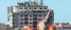 Hier arbeiteten internationale Medien, darunter Associated Press. Das 13-stöckige Gebäude in Gaza wurde bei einem israelischen Luftangriff am Wochenende zerstört.