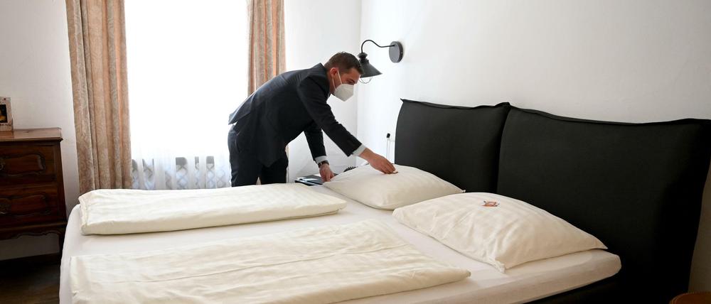 Ob die Hotels schon Anfang oder erst Mitte Juni wieder Gäste empfangen dürfen, ist noch nicht klar.