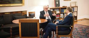 Gedankenaustausch: Steinmeier und Lindner 2017 im Gespräch.
