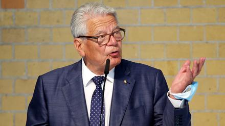 Ex-Bundespräsident Joachim Gauck bei einer Rede im Sommer 2020.