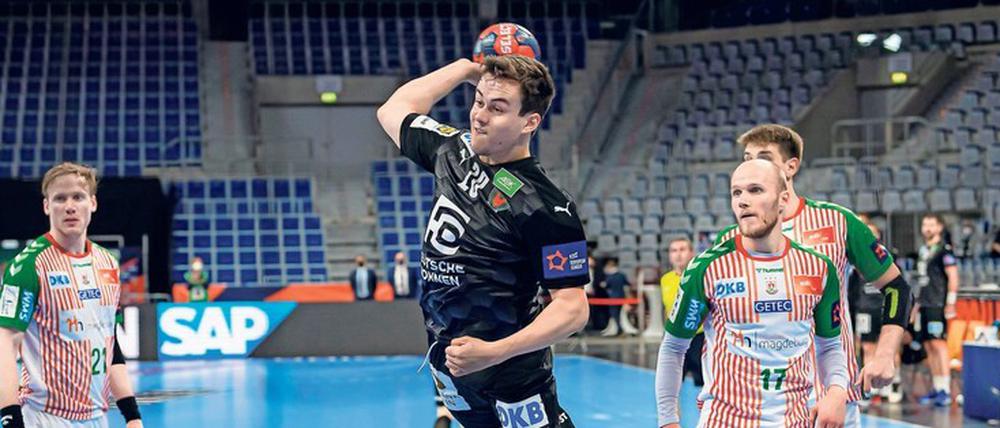 Aus der A-Jugend ins Finale. Tim Freihöfer erzielte in den beiden Spielen in Mannheim insgesamt fünf Treffer für die Füchse. Hanning bescheinigt dem 18-Jährigen die Qualität eines Topspielers.