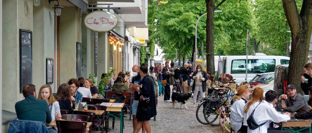 Die Außengastronomie ist in Berlin wieder geöffnet. Wie hier in Neukölln.