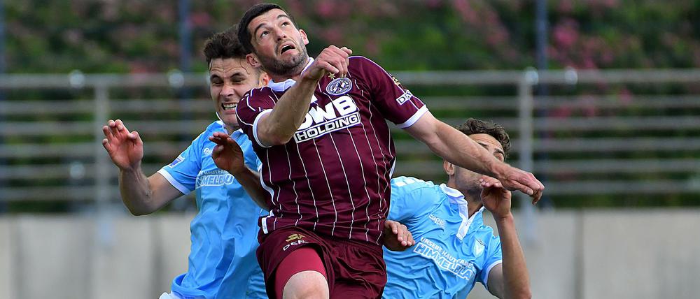 Marcel Stutter (vorn) steht mit dem BFC Dynamo im Pokalfinale. 