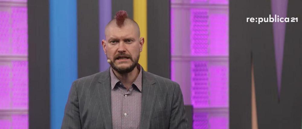 Sascha Lobo bei der diesjährigen re:publica.