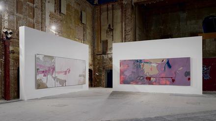Blick in die Ausstellung von Michael Müller im (noch) unsanierten Tanzsaal, der anschließend für die Sammlung Wemhöner hergerichtet wird.