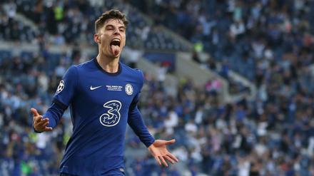 Chelseas Kai Havertz feiert das 1:0 für sein Team. 
