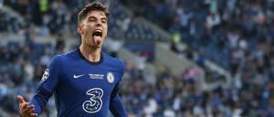 Chelseas Kai Havertz feiert das 1:0 für sein Team. 