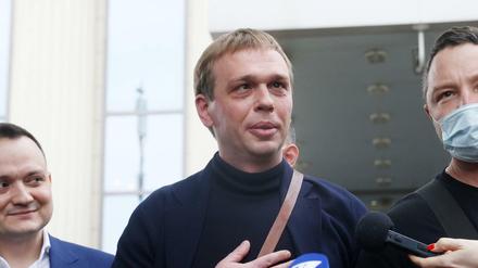 Der Journalist Ivan Golunow nach dem Urteil gegen die Ex-Polizisten 