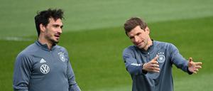Mats Hummels (links) und Thomas Müller sind nach langer Pause zurück in der Nationalmannschaft.