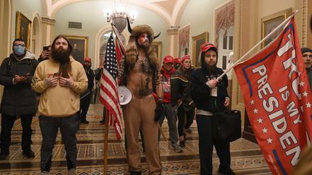 Anhänger von Donald Trump am 6. Januar 2021 im Kapitol in Washington